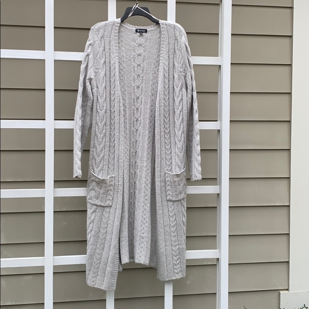 Long & Warm Silver Sweater/Jacket